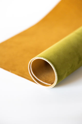 Flat Lay- Velvet Vintage Green&Ochre